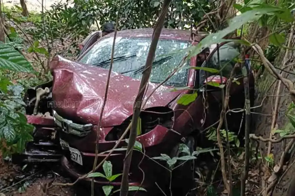 The car involved in the accident | Mathrubhumi