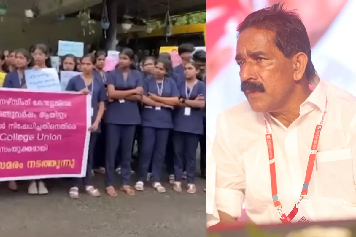 ഇടുക്കി നഴ്സിങ് കോളേജ് വിദ്യാർഥികളുടെ പ്രതിഷേധം, സി.വി. വർഗീസ്