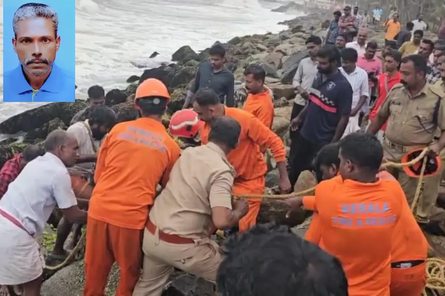 മീൻപിടിക്കാൻ പോയ വയോധികൻ മടങ്ങിയെത്തിയില്ല; കടലിൽ പാറകൾക്കിടയിൽ നിന്ന് മൃതദേഹം കണ്ടെത്തി