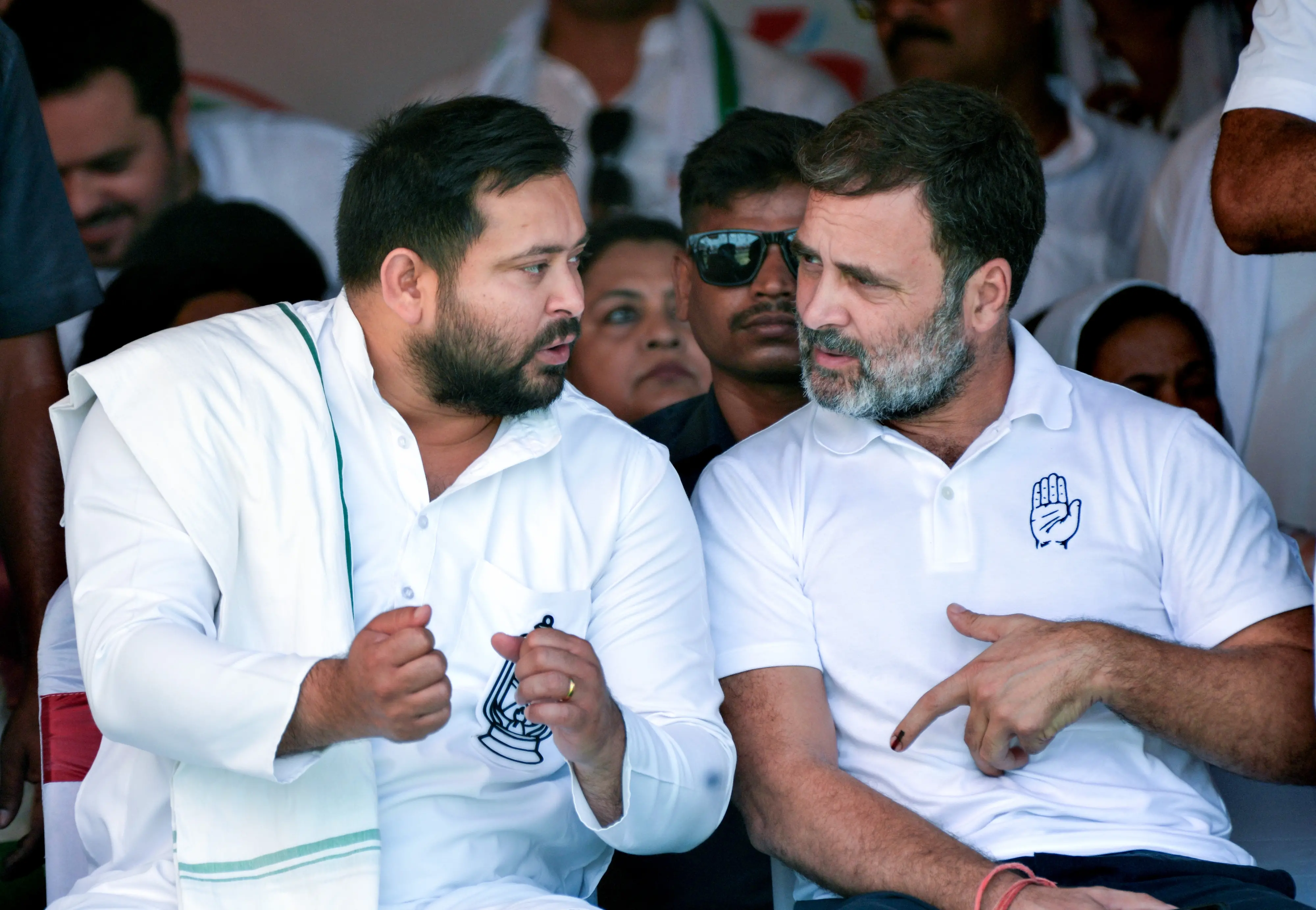 തേജസ്വി യാദവ്, രാഹുൽ ​ഗാന്ധി | Photo: ANI