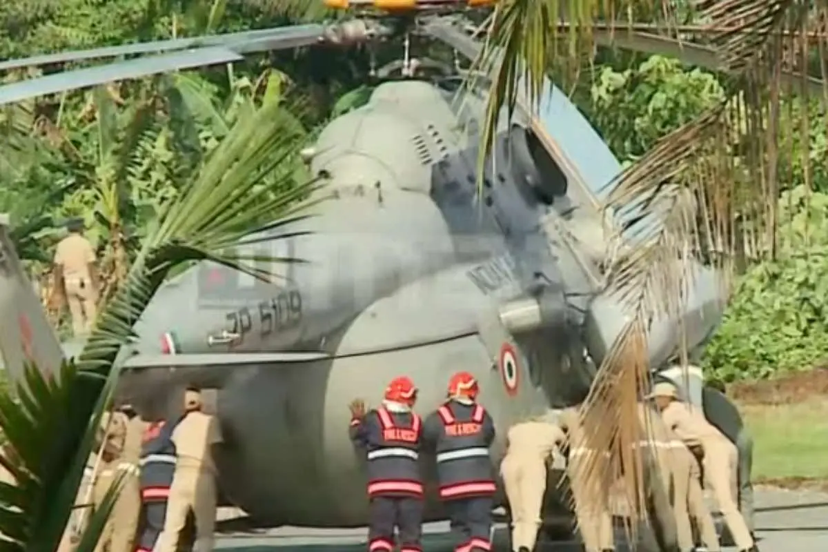 Helicopter | Photo: Screengrab, Mathrubhumi News