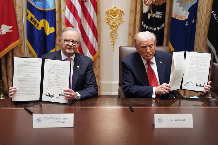 U.S. President Donald Trump and Australia's Prime Minister Anthony Albanese