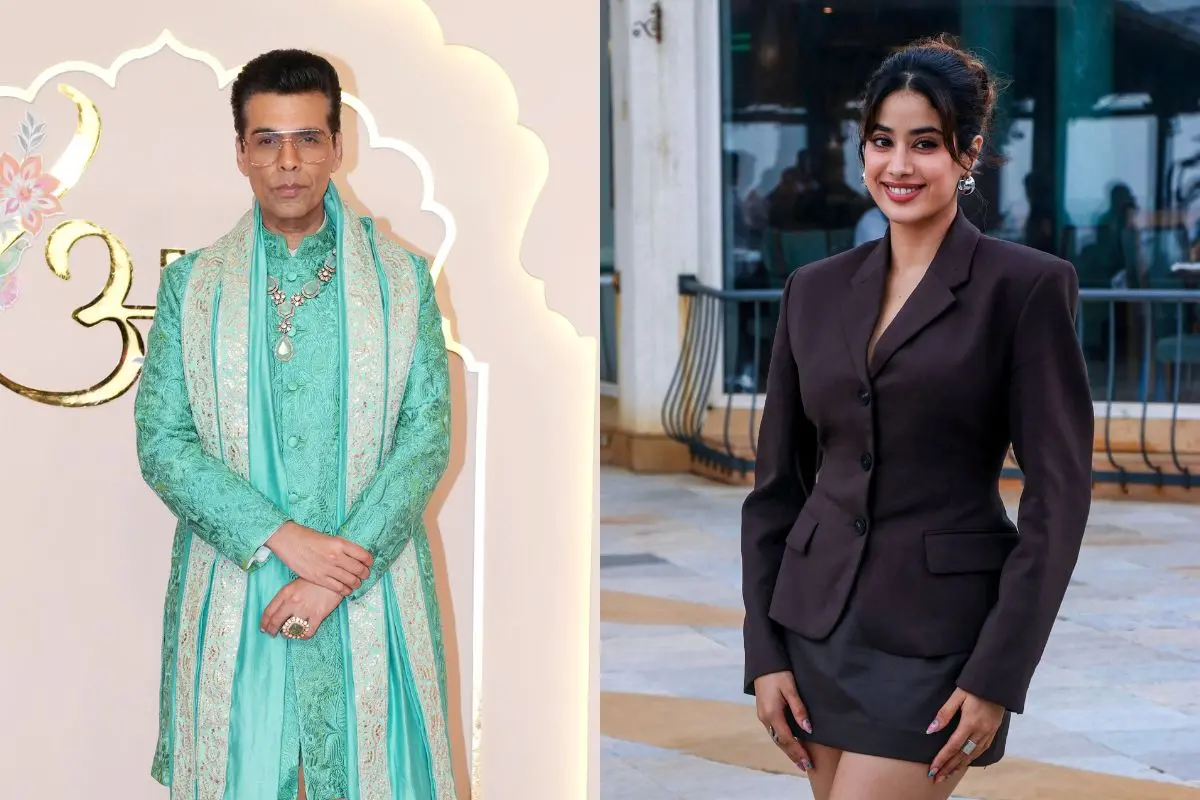 Karan Johar and Janhvi Kapoor | Photo: ANI, PTI