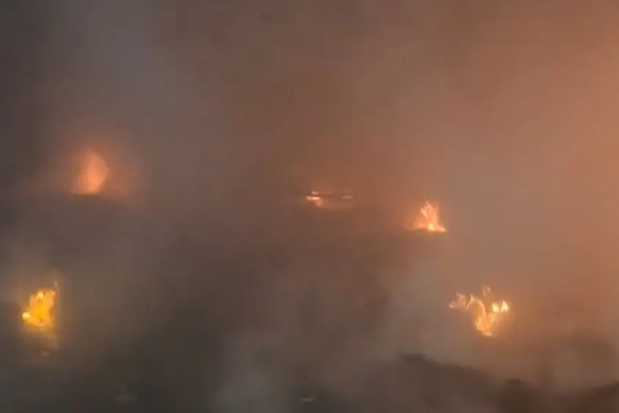 Fire broke out at a scrap warehouse in Geeta Colony's Rani Garden area