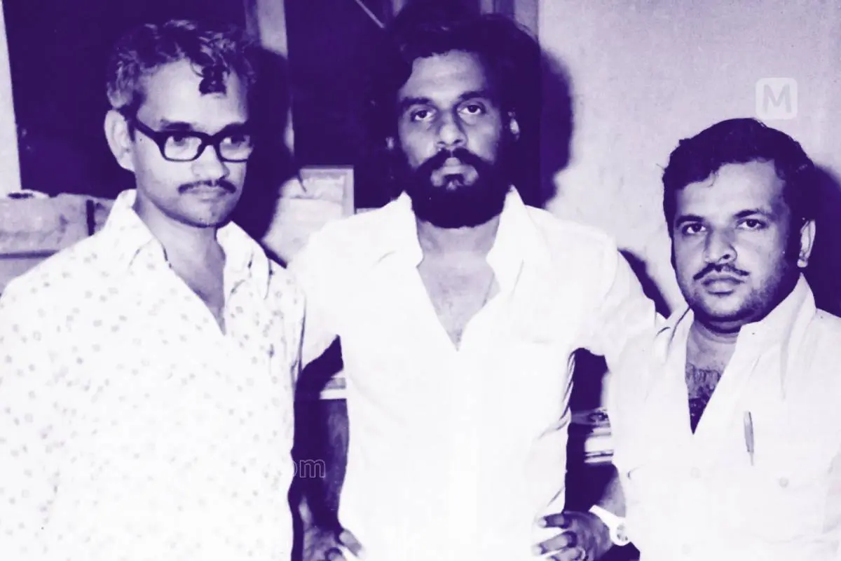 ചൊവ്വല്ലൂര് കൃഷ്ണൻകുട്ടി യേശുദാസിനും പി. ജയചന്ദ്രനുമൊപ്പം | ഫോട്ടോ: മാതൃഭൂമി ആര്ക്കൈവ്സ്