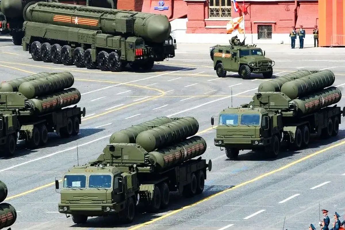 File photo shows the S-400 air defense missile system taking part in a parade in Moscow. Photograph: Russian Ministry of Defense