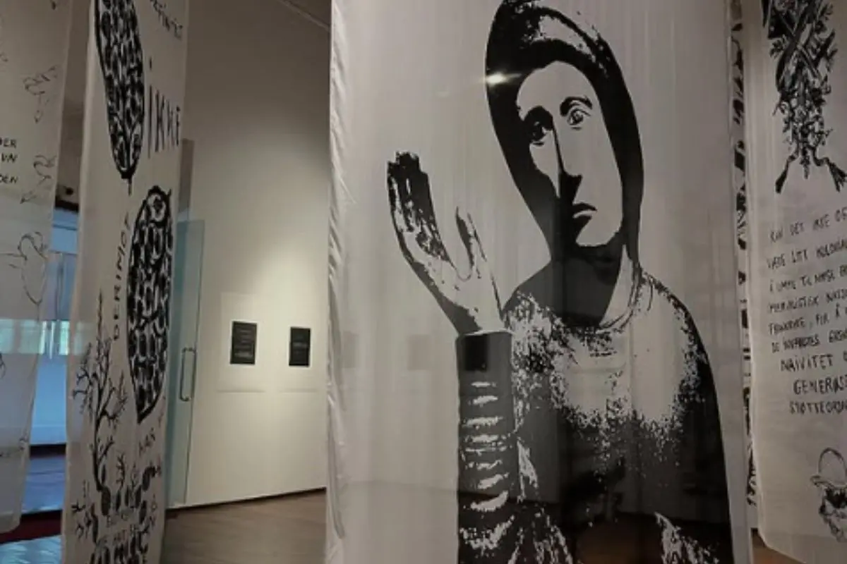 Art works displayed at Kochi's Durbar Hall by artist Hanan Benammar (Photos: Instagram)
