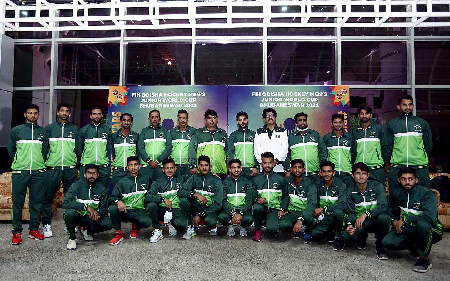 Members of the Pakistan Hockey team arrive for the FIH Odisha Hockey Men's Junior World Cup at Biju Patnaik International airport in Bhubaneswar | File photo: ANI