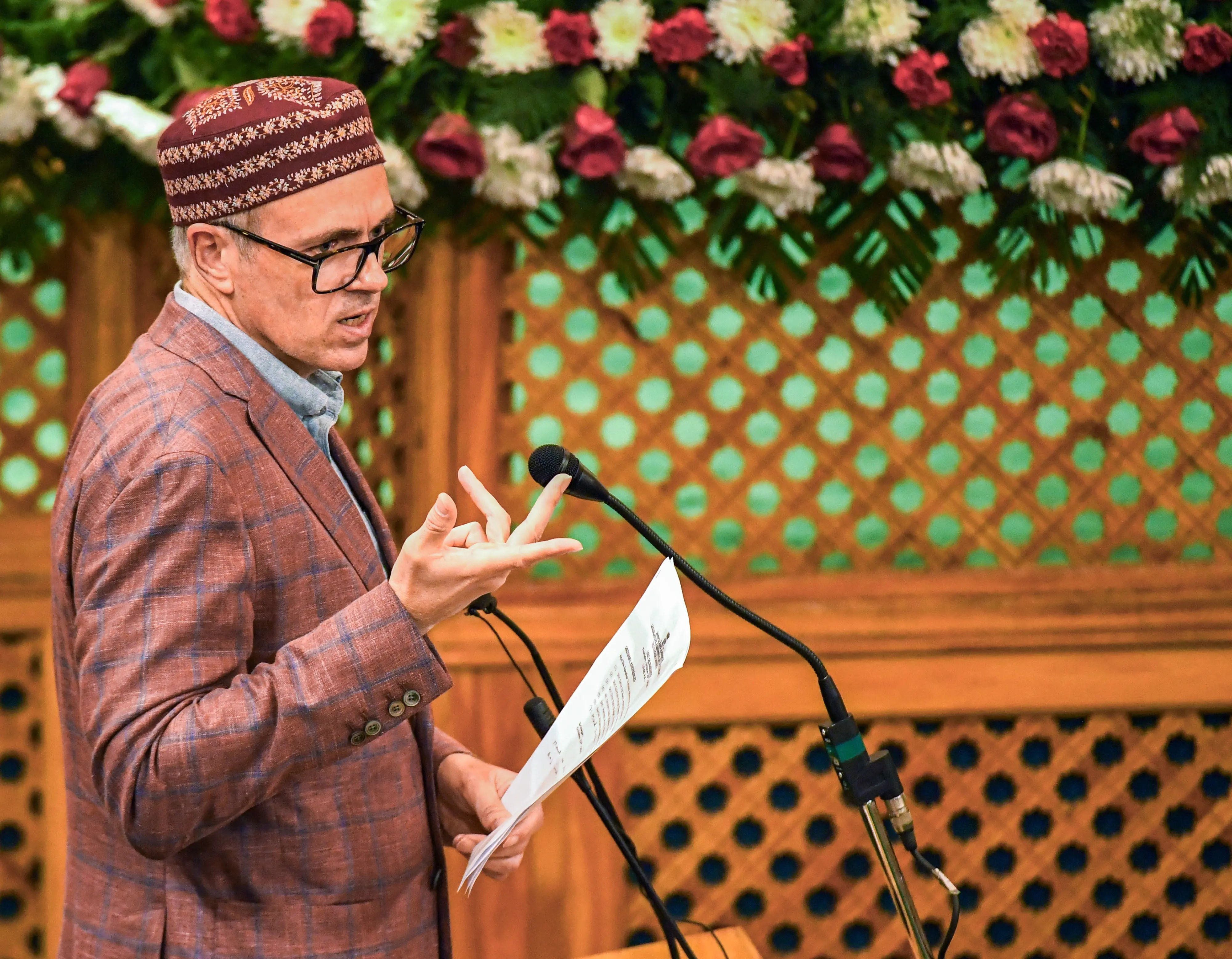 Jammu and Kashmir Chief Minister Omar Abdullah speaks during the Autumn session of the Jammu and Kashmir Legislative Assembly, in Srinagar.| Photo: ANI