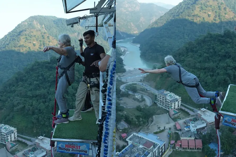 83-Year-Old Woman Sets Record With 117-Metre Bungee Jump In Rishikesh