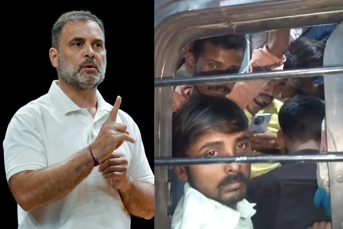 Rahul Gandhi, Screengrab from the videos of the crowded trains (Photo: PTI, X)