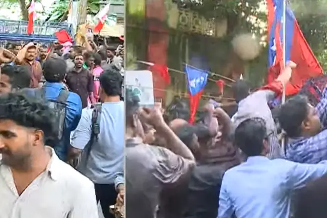 'ശിവൻകുട്ടിയെ തെരുവില്‍ നേരിടും'; അനുനയത്തിനില്ലാതെ സിപിഐ യുവജന സംഘടന, പ്രതിഷേധ മാർച്ച്