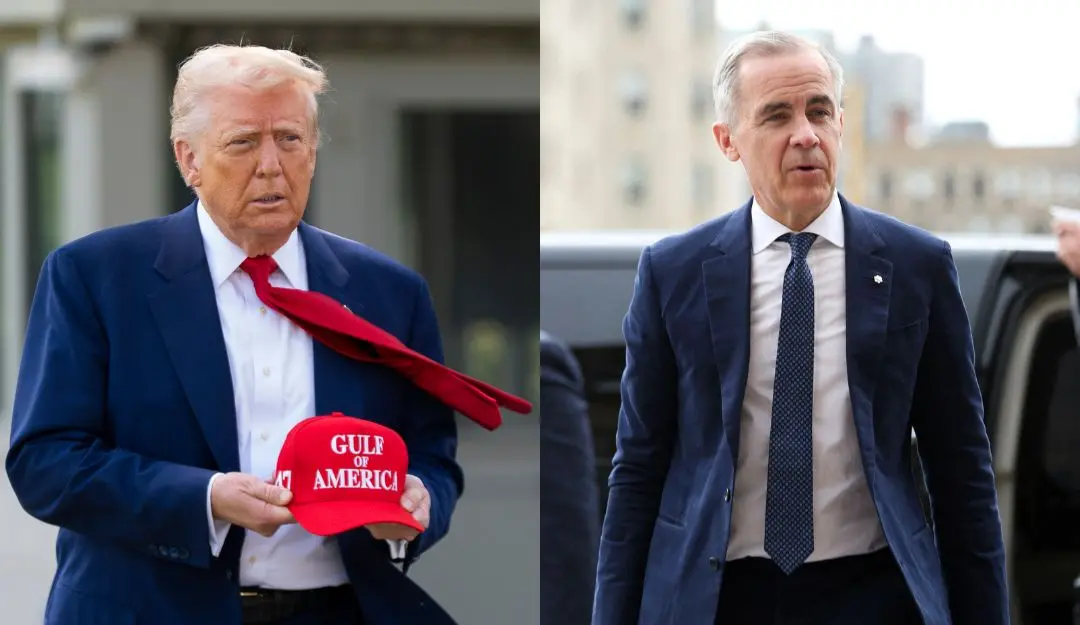 Donald Trump (L) and Mark Carney (R) | File photo: AFP, AP