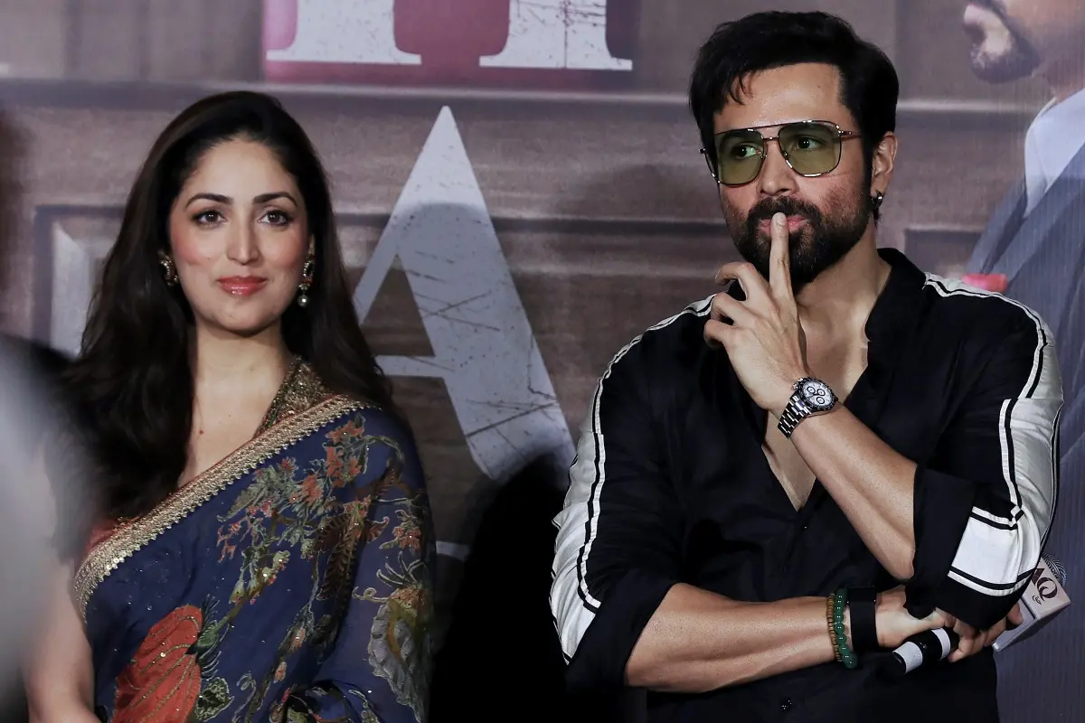 Bollywood actors Yami Gautam Dhar and Emraan Hashmi at the trailer launch of their upcoming film 'Haq' in Mumbai. | Photo: PTI