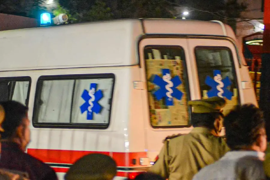 UP POLICE AND AMBULANCE