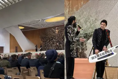 Vijay Yesudas sings in Malayalam before Pope; Stephen Devassy accompanies on keyboard | WATCH