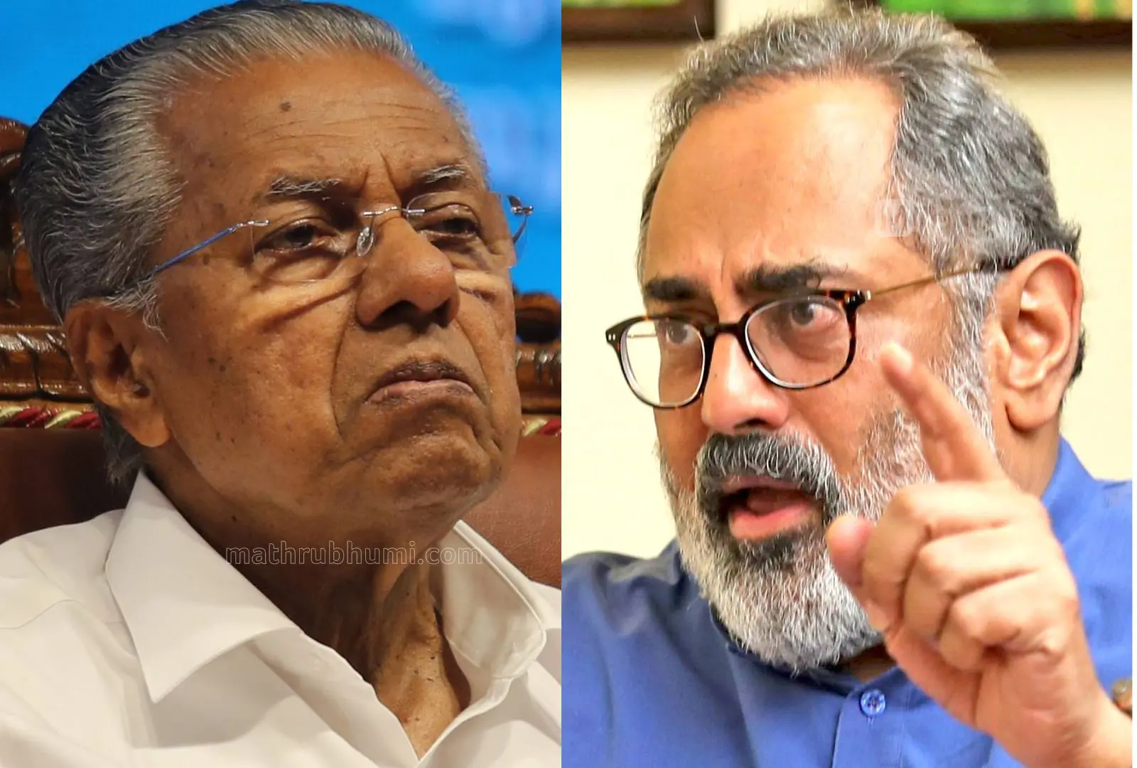 പിണറായി വിജയൻ, രാജീവ് ചന്ദ്രശേഖർ | Photo: Mathrubhumi