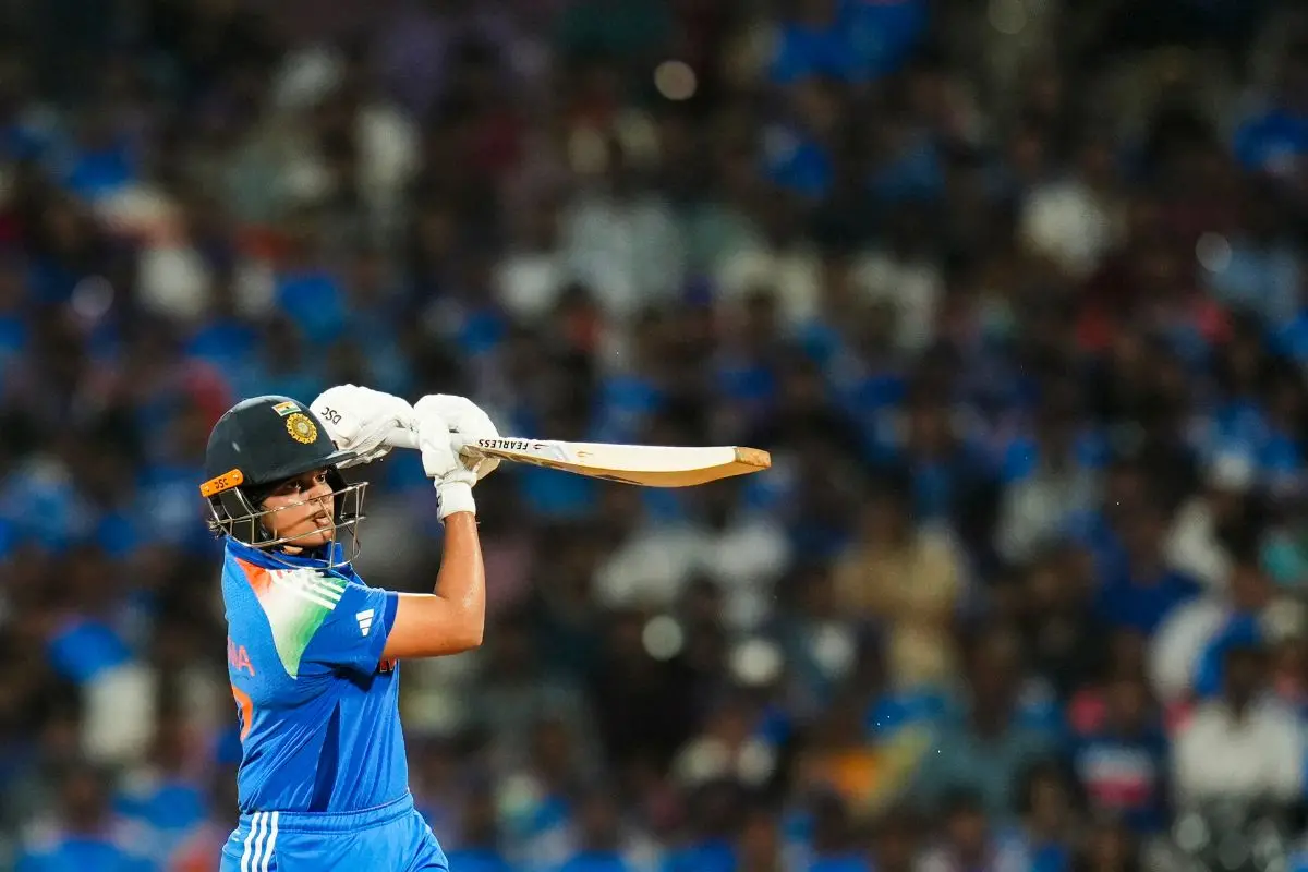 India's Shafali Verma plays a shot during the ICC Women's World Cup final ODI cricket match between India Women and South Africa Women, at the DY Patil Stadium in Navi Mumbai. | Photo: PTI