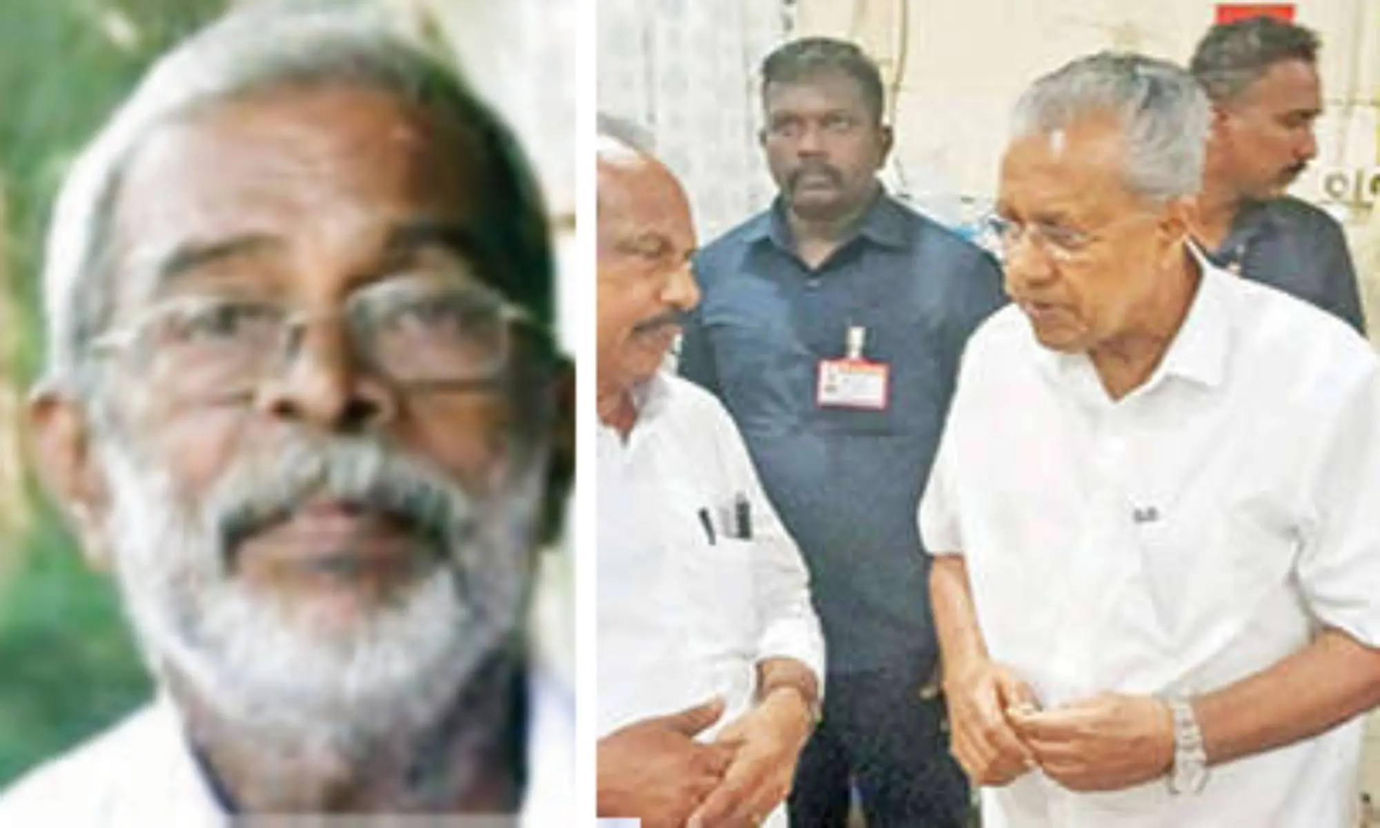 N M Ratheendran; Chief Minister visiting Kannur District Hospital after coming to know about Ratheendran's death.