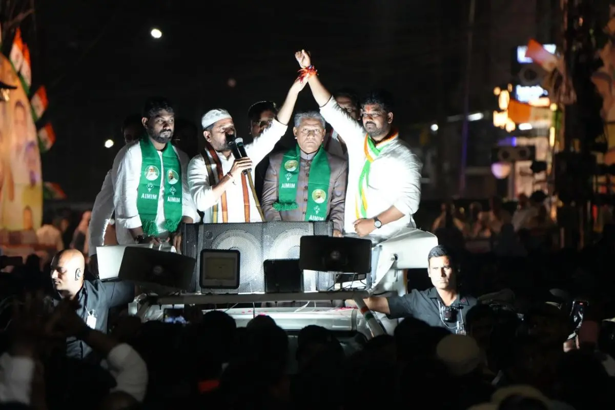 Telangana CM Revanth Reddy at a campaign in Jubilee Hills. | Photo: X/@revanth_anumula