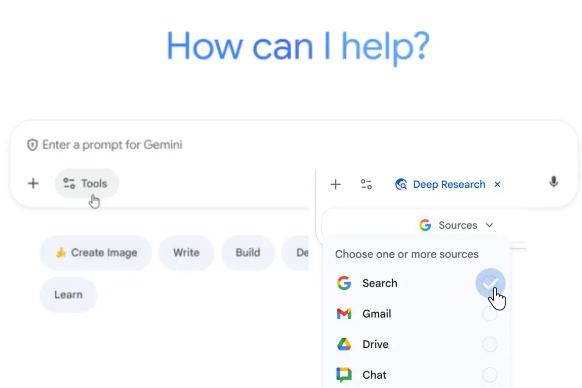 Google Gemini interface | Photo: Screenshot from Google blog post