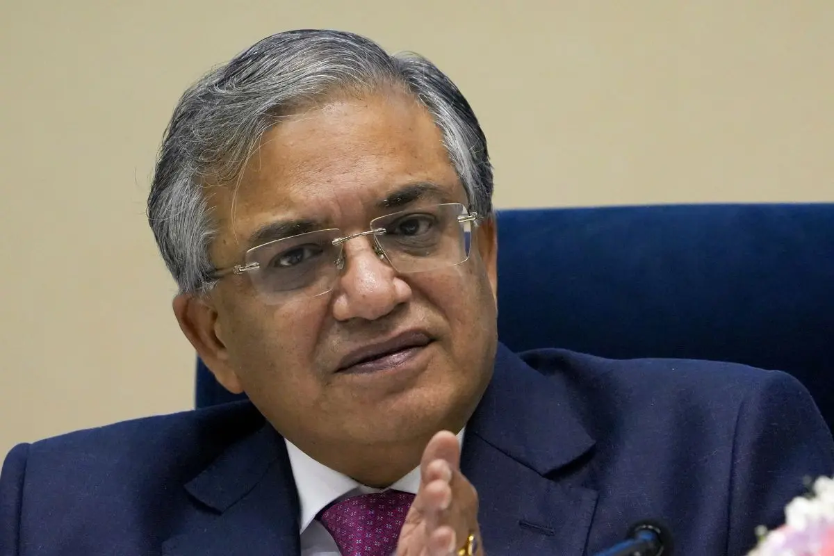 Chief Election Commissioner Gyanesh Kumar addresses a press conference in New Delhi. | Photo: PTI