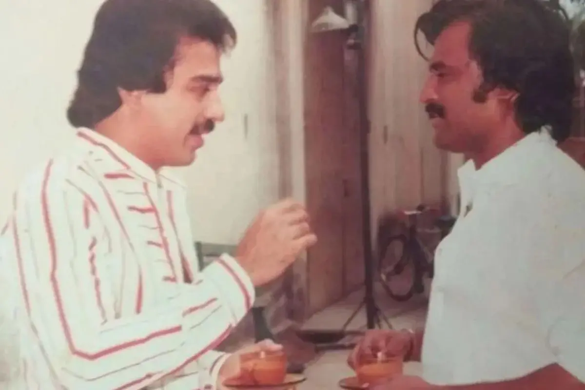 Rajinikanth and Kamal Haasan in their early days - a friendship that's now turning into a cinematic reunion with Thalaivar 173. Photo: X