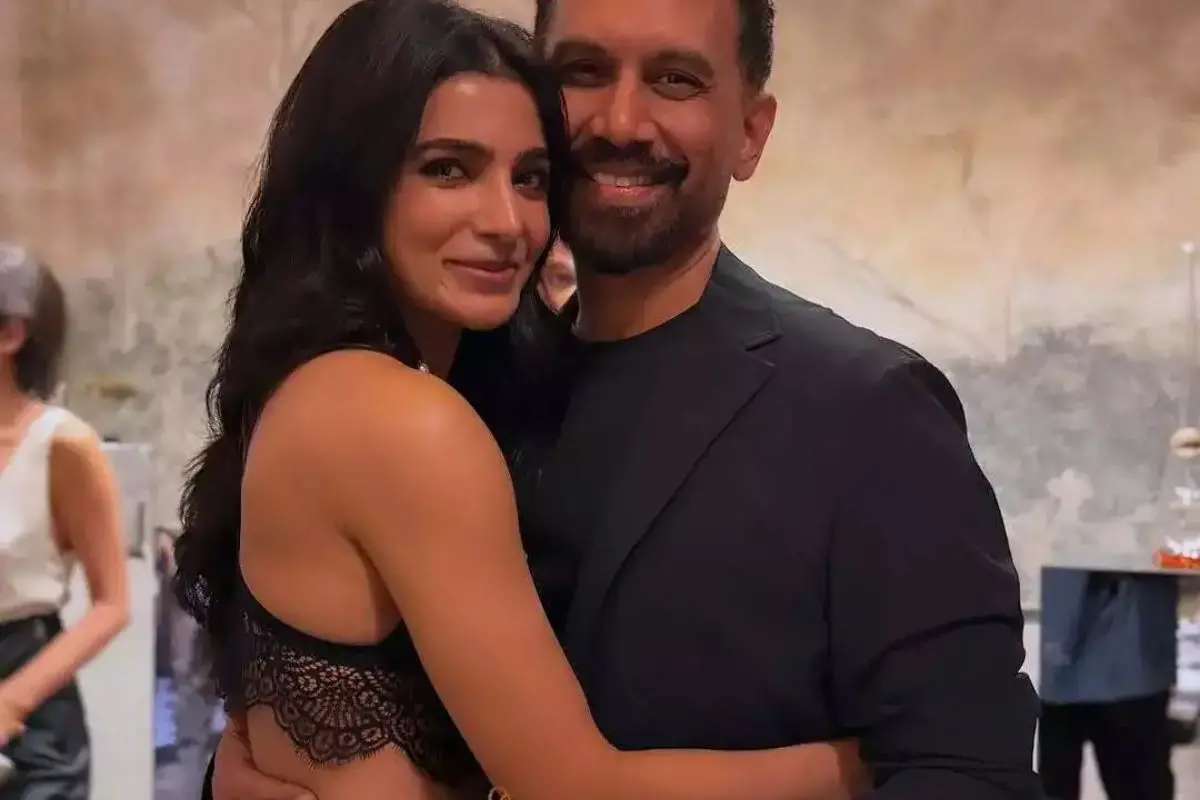 Samantha Ruth Prabhu and her rumoured beau Raj Nidimoru turn heads at the perfume launch - all smiles, all chemistry! Photo: Instagram