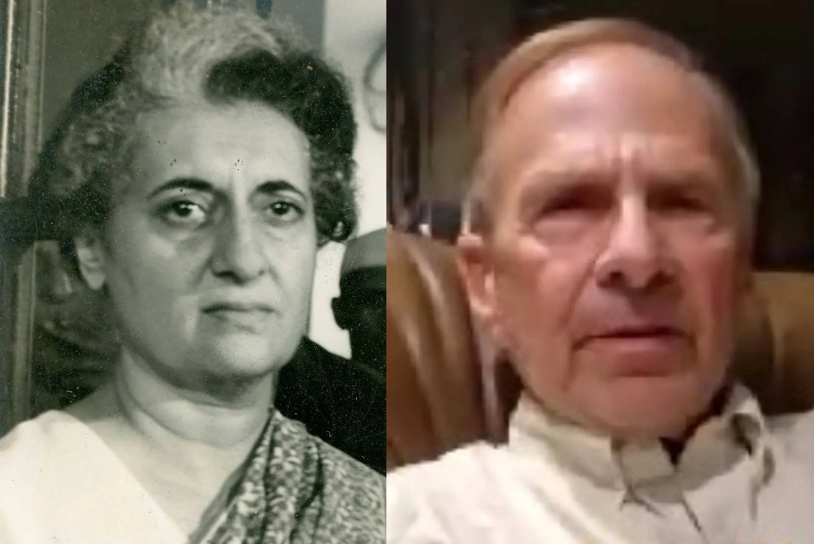 ഇന്ദിരാ ഗാന്ധി, റിച്ചാർഡ് ബാർലോ | Image courtesy: Mathrubhumi archives and ANI video screengrab