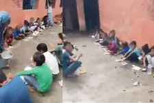 കുട്ടികൾക്ക്‌ ഉച്ചഭക്ഷണം വിളമ്പിയത് നിലത്ത്‌ കടലാസിട്ട്‌; പ്രധാനമന്ത്രി ലജ്ജിക്കണമെന്ന് രാഹുൽ ഗാന്ധി