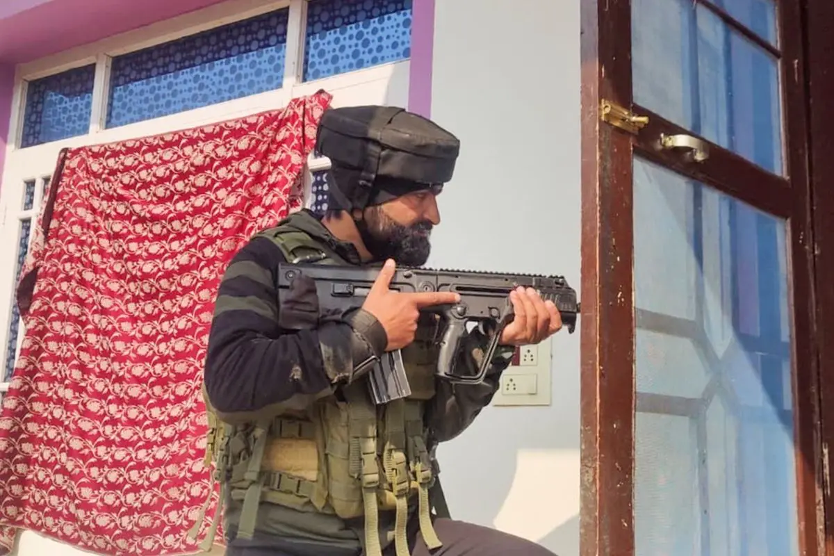 Security personnel conduct a search and cordon operation | Photo: PTI