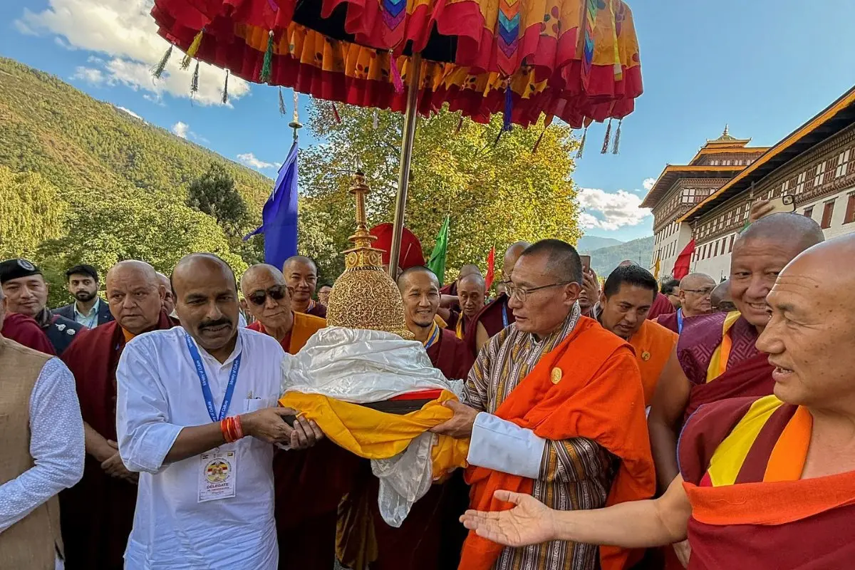 Sacred relics of Lord Buddha handed over to Bhutanese authorities | Photo: Facebook/Prime Minister's Office - PMO, Bhutan
