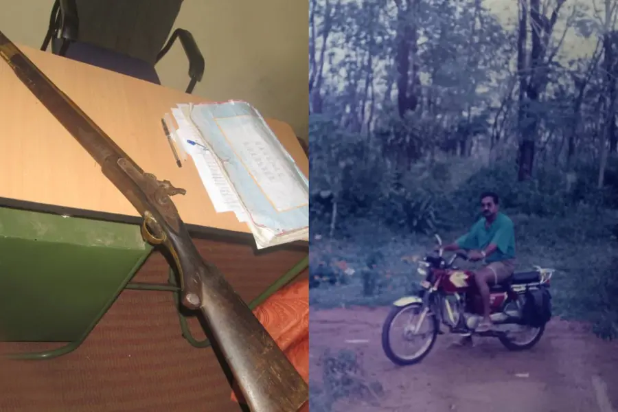 'ദാ...ഈ പേപ്പറെടുത്ത് മാറ്റി ഒന്ന് കാഞ്ചി വലിച്ചാല്‍ മതി, അവനവിടെക്കിടന്ന് ചിതറും.. കാണണോ?'