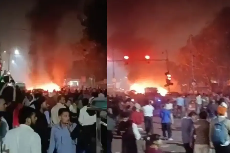 Visuals of the blast near Delhi's Red Fort
