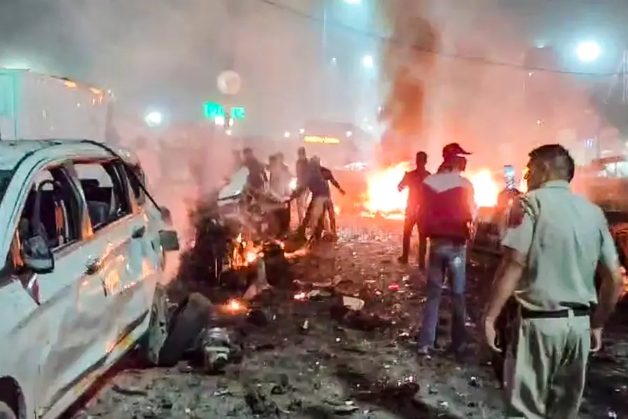 Rescue work underway after a blast occurred in a parked car near Red Fort in New Delhi