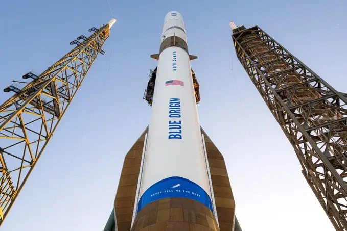 ബ്ലൂ ഒറിജിൻ ന്യൂ ഗ്ലെൻ റോക്കറ്റ് | Photo: x.com/blueorigin