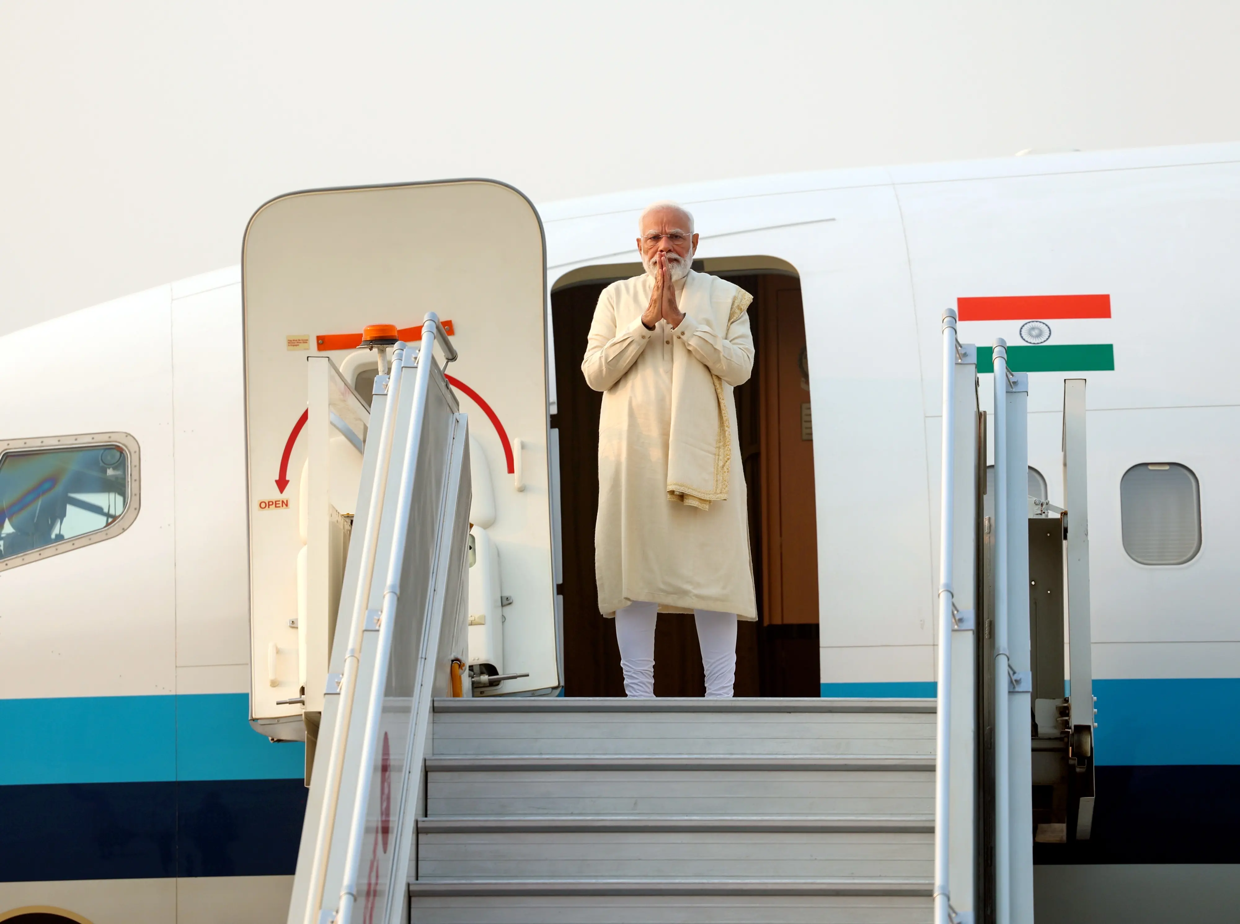 Prime Minister Narendra Modi emplanes for a two-day visit to Thimphu, Bhutan | Photo: PTI