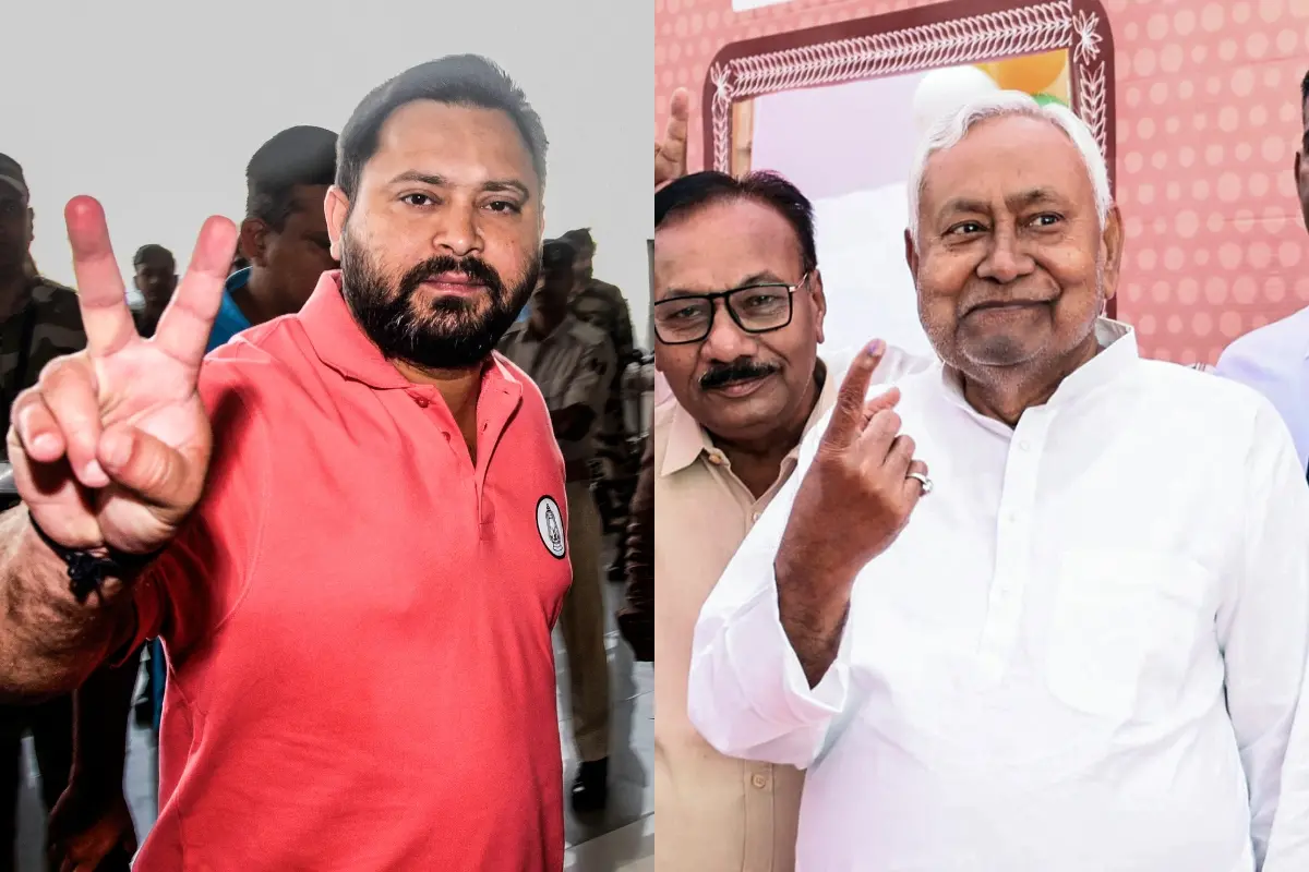 Leader of the Opposition in the Bihar assembly and RJD leader Tejashwi Yadav and Bihar Chief Minister Nitish Kumar. | Photo: PTI