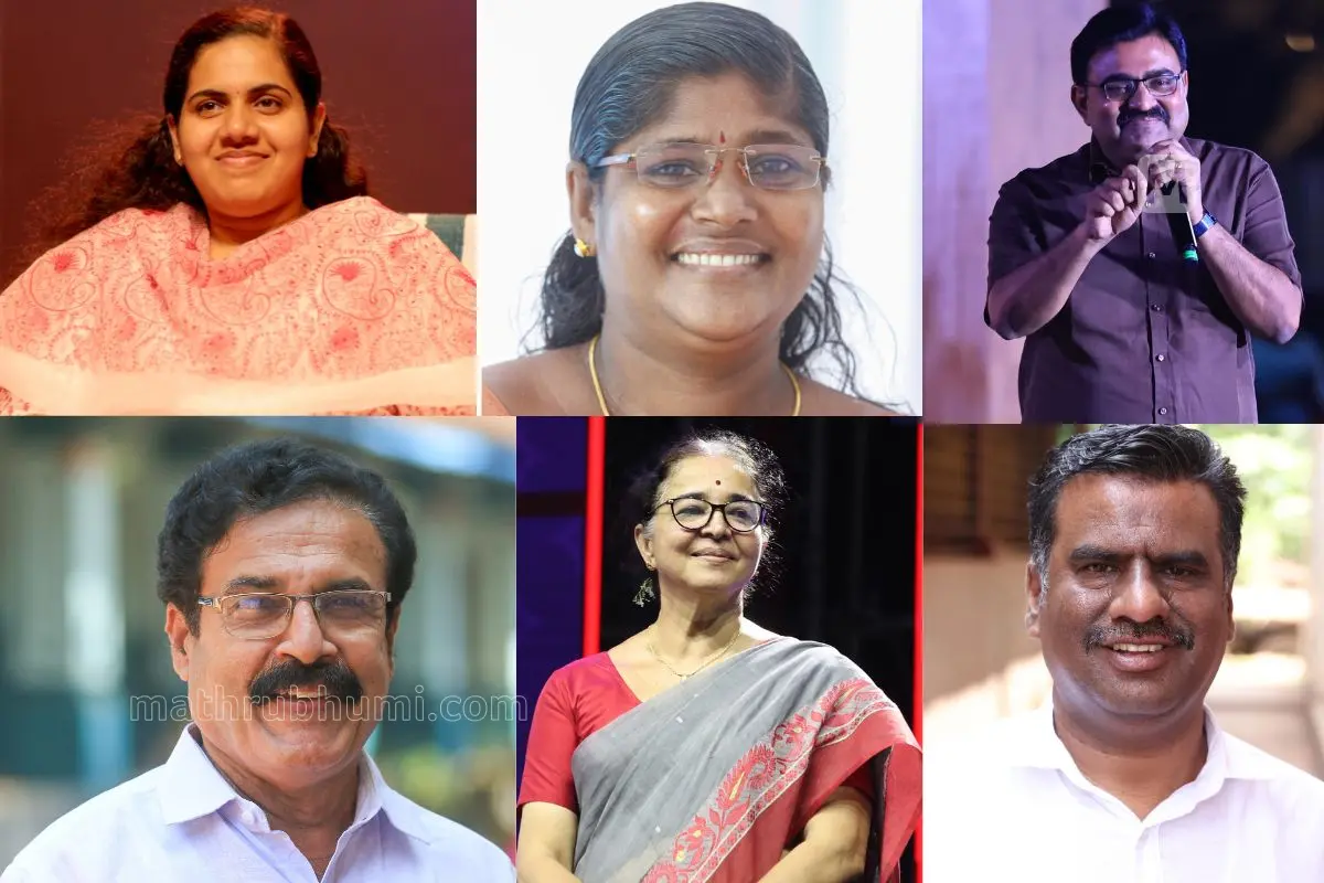 Arya Rajendran, Honey Benjamin, M Anilkumar,  MK Varghese,  Beena Philip and Muslih Madathil | Photo: Mathrubhumi