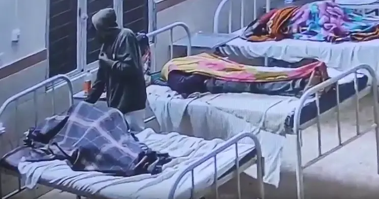 A screengrab of video showing theft at Andhra hospital