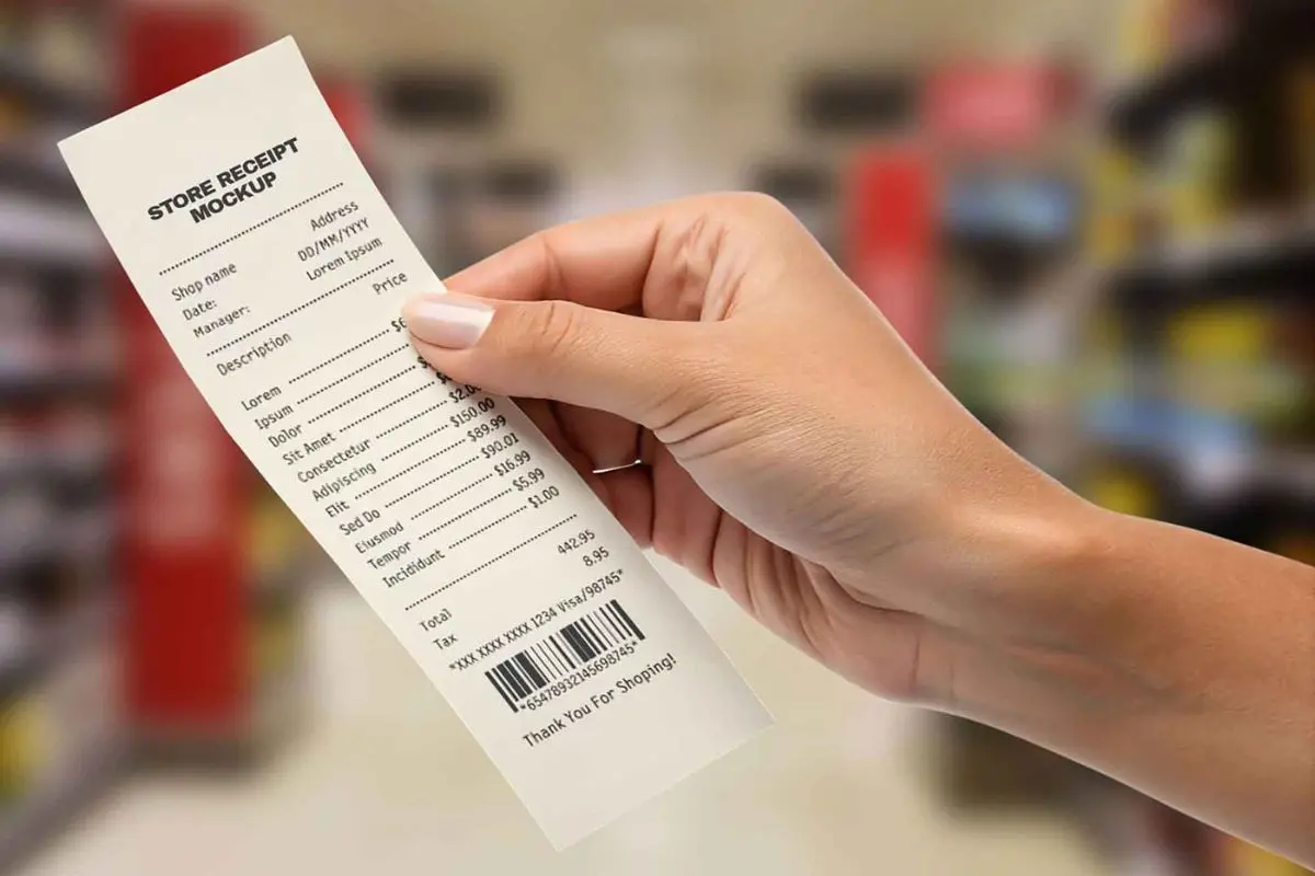 Thermal receipts like this one can transfer toxic bisphenol residues to the skin, a new student-led study has found. Representative photo: Canva