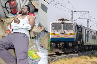 Drunk passenger assaults women on Kerala Express train; Passengers tie him up