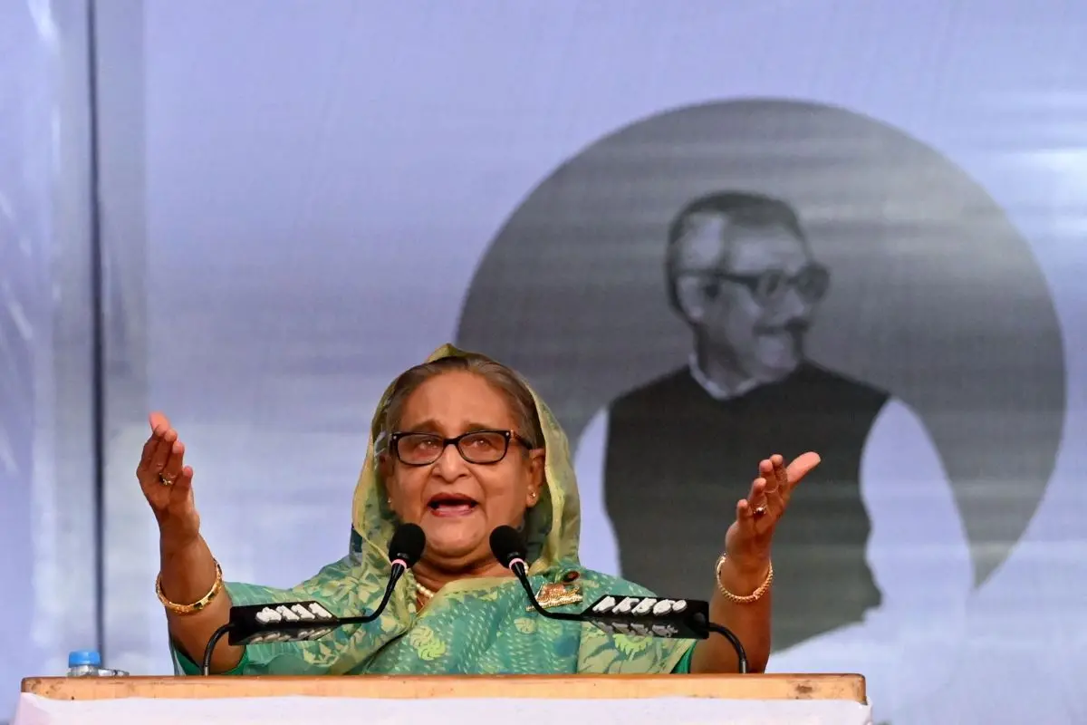 Former Bangladesh prime minister Sheikh Hasina, now in exile in India, faces a looming verdict date in a high-profile crimes against humanity case. Photo: AFP