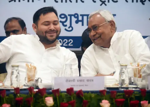 Nitish Kumar (L) and Tejashwi Yadav | ANI