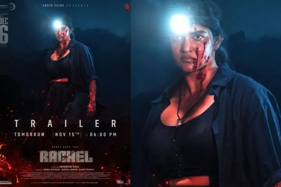 Torch strapped to forehead, blood streaking across face: Trailer of ‘Rachel’ starring Honey Rose to drop soon