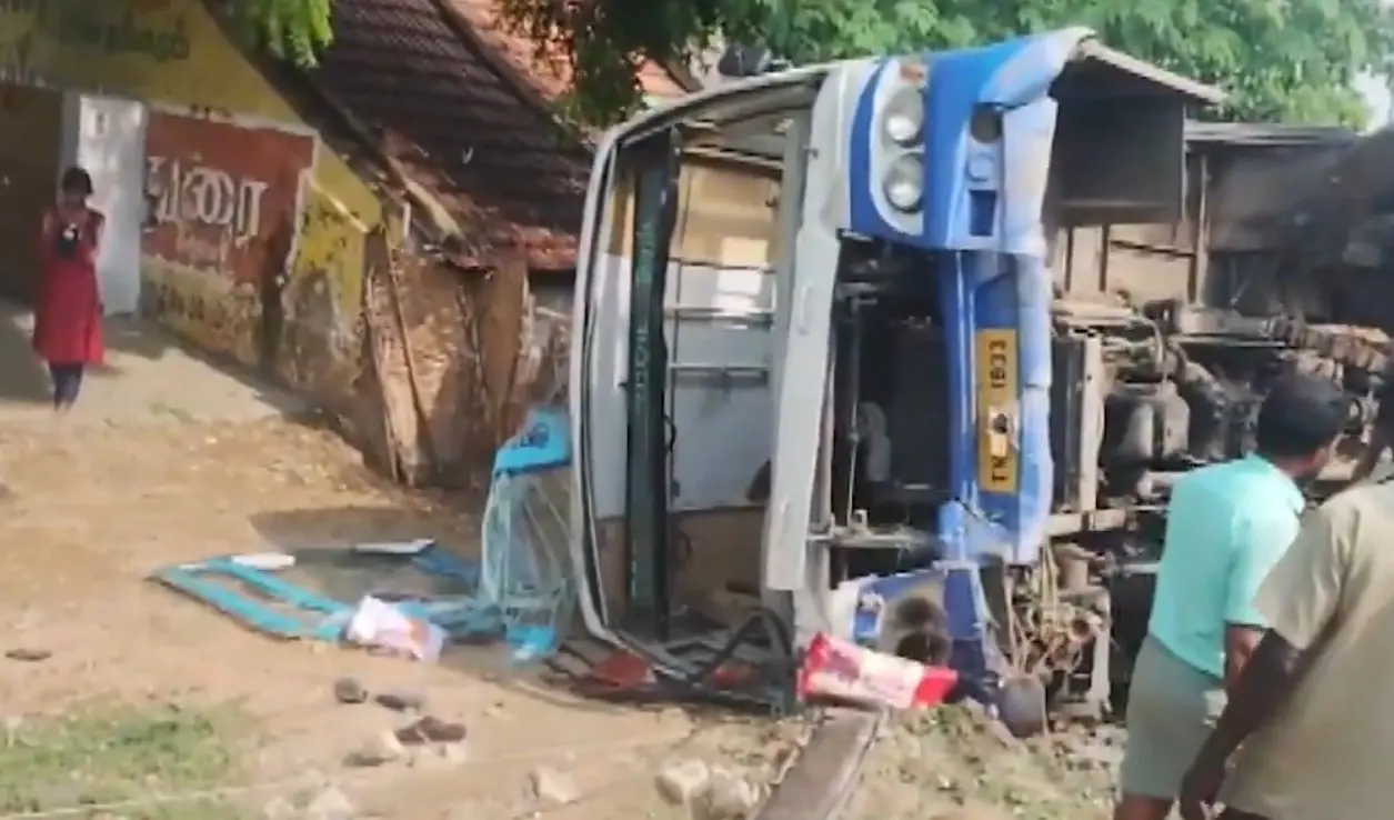 Bus involved in the accident in Tamil Nadu | PTI