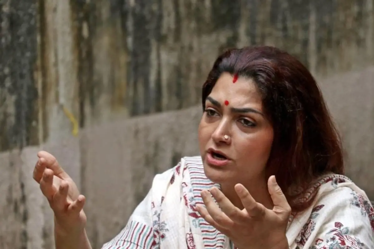 Khushbu Sundar addresses online speculation with her trademark clarity and confidence amid the 'Thalaivar 173' controversy. Photo: X