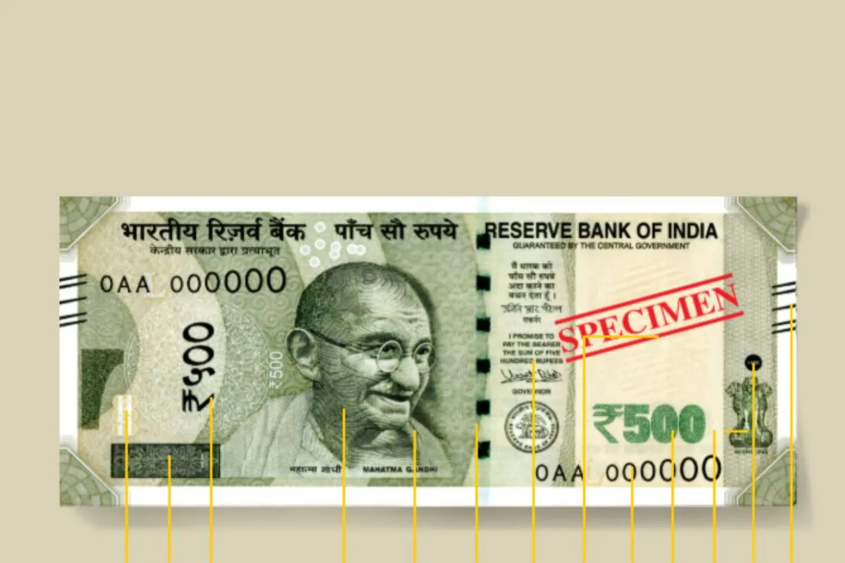 Sample 500 rupee note | Photo credit- RBI