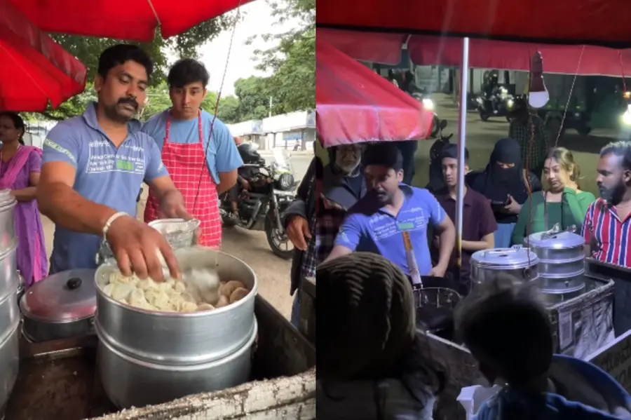 Man earning 30 lakh rupees by selling momos on the roadside