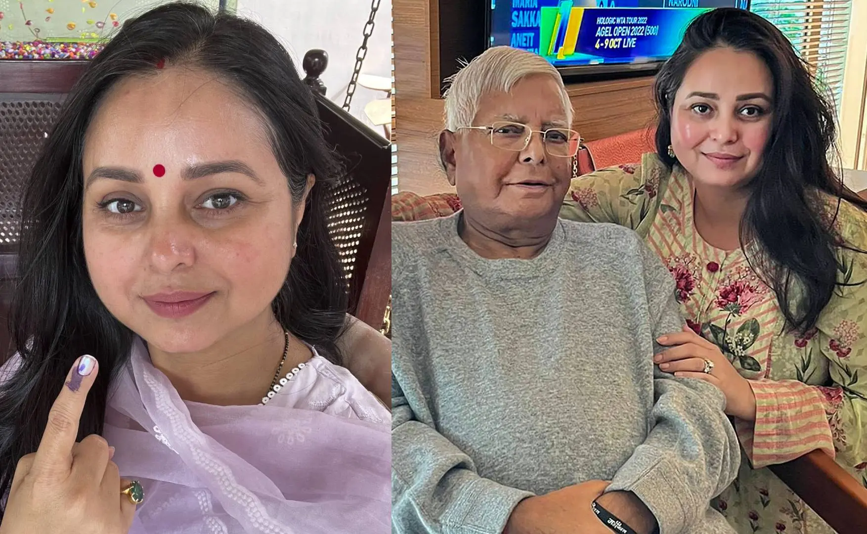 രോഹിണി ആചാര്യ, ലാലു പ്രസാദ് യാദവിനൊപ്പം രോഹിണി| Photo:PTI